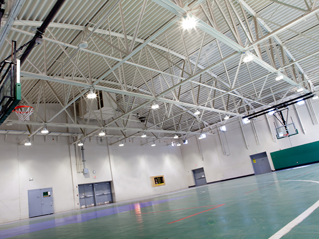 Activeled High Bay Light Fixtures And Lighting Solutions Drill Hall Using 75 Watt Round High Bay Light