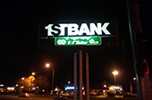 1st Bank, Bolder, Colorado - Backlit using 3 public space lights